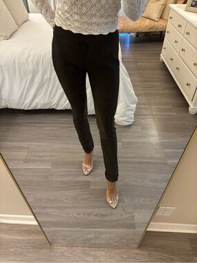 🖤 Campaigne Brown Suede-Panel Skinny Pants — Vintage 🖤